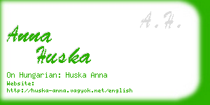 anna huska business card